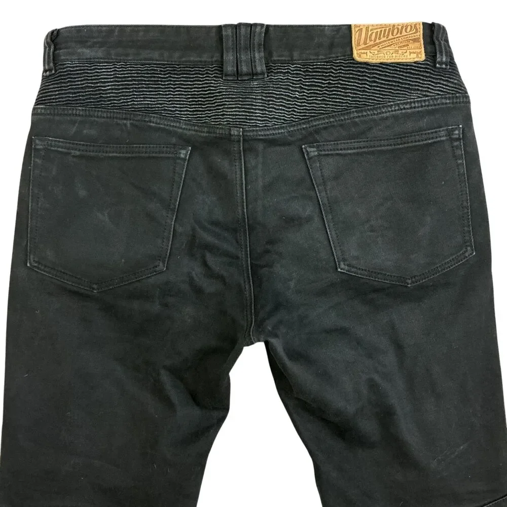Uglybros Featherbed-K Black Motorcycle Riding Jeans Armor Mens Size 34 Moto Pant